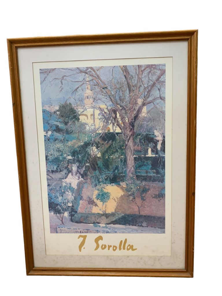 J. SOROLLA Arte Cuadro Con Vidrio Estilo Paisajismo