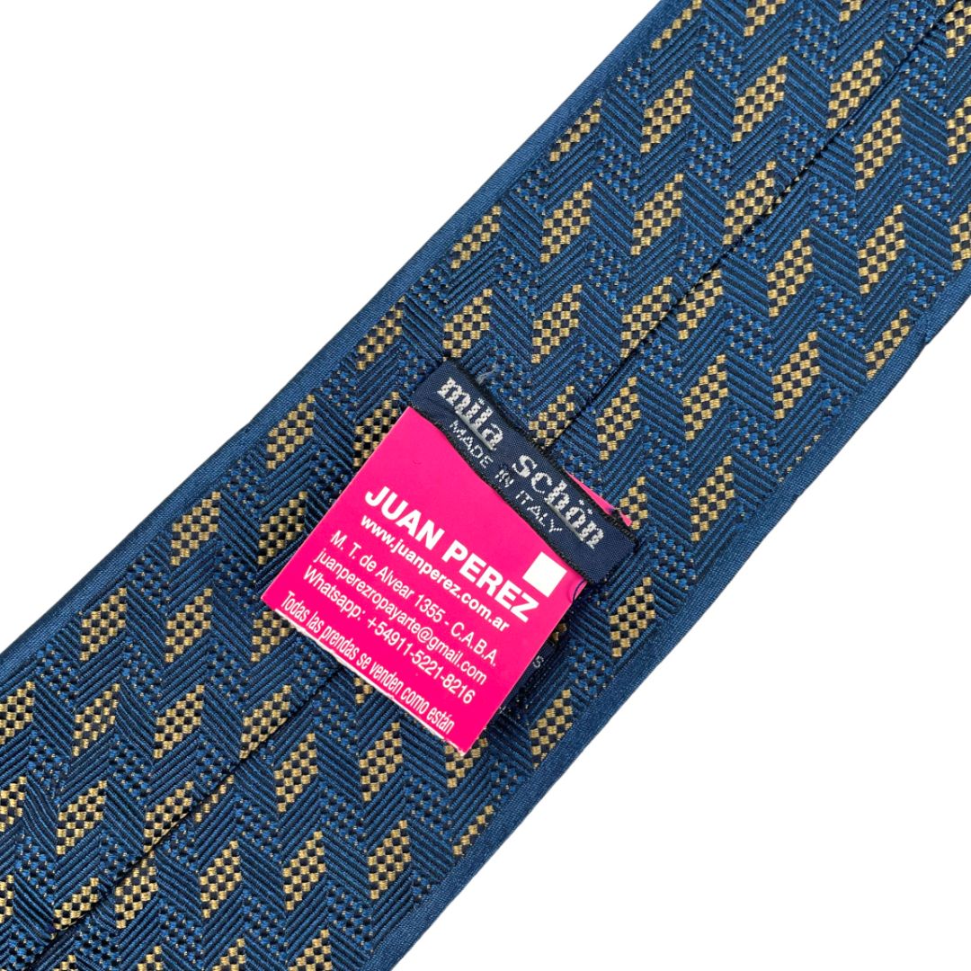 Corbata Mila Schon Azul Talle Unico