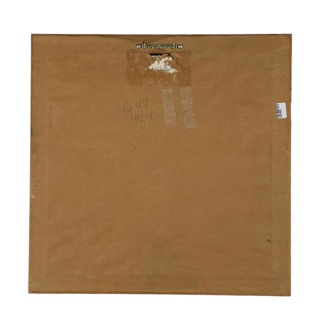 Arte con Vidrio ANONIMO Color Varios Floral Marco 42cm X 42cm Obra 34,5cm X 34,5cm