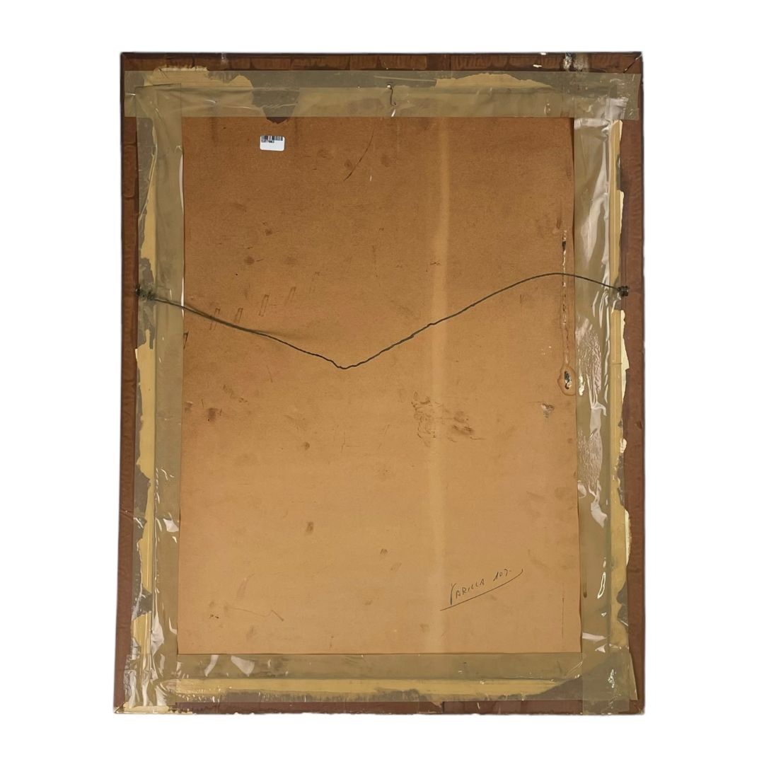 Arte con Vidrio ANONIMO Estilo Retrato Marco 70cm X 55cm Obra 47,5cm X 33,5cm