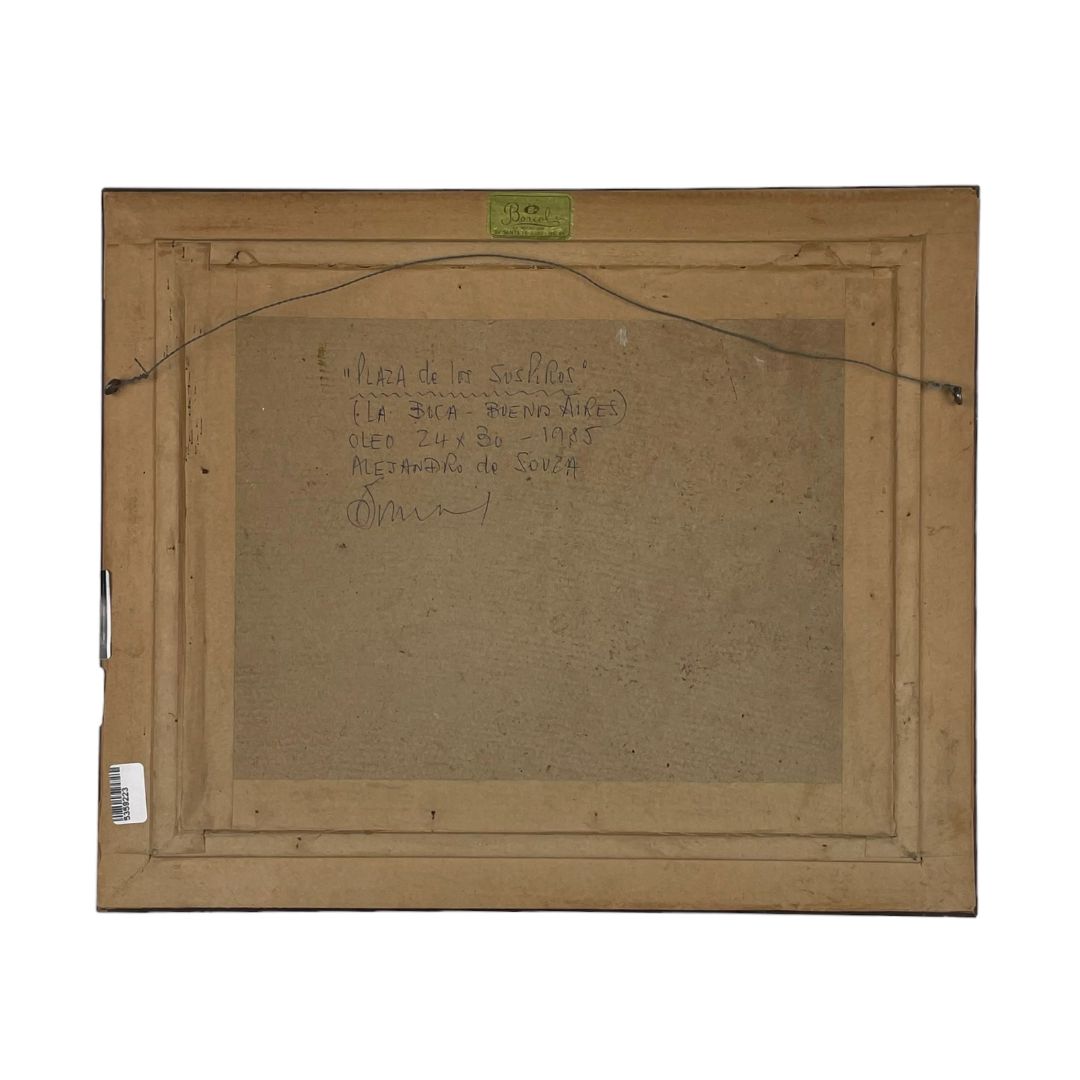 Arte sin Vidrio ALEJANDRO DE SOUZA Estilo Paisajismo Marco 30cm X 37cm Obra 23cm X 29,5cm