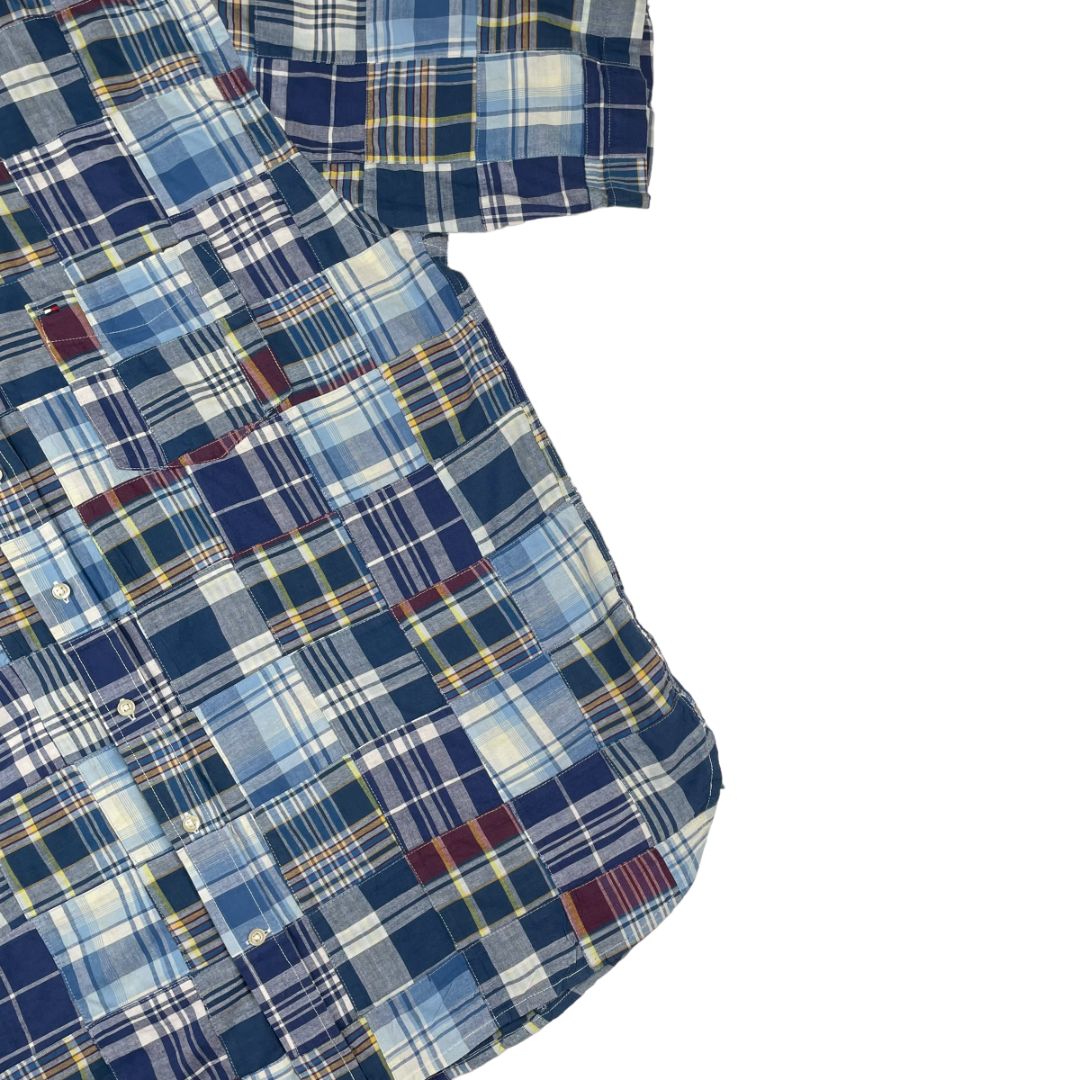 Camisa Manga Corta TOMMY HILFIGER Color Varios Escoces Azul Talle XXL