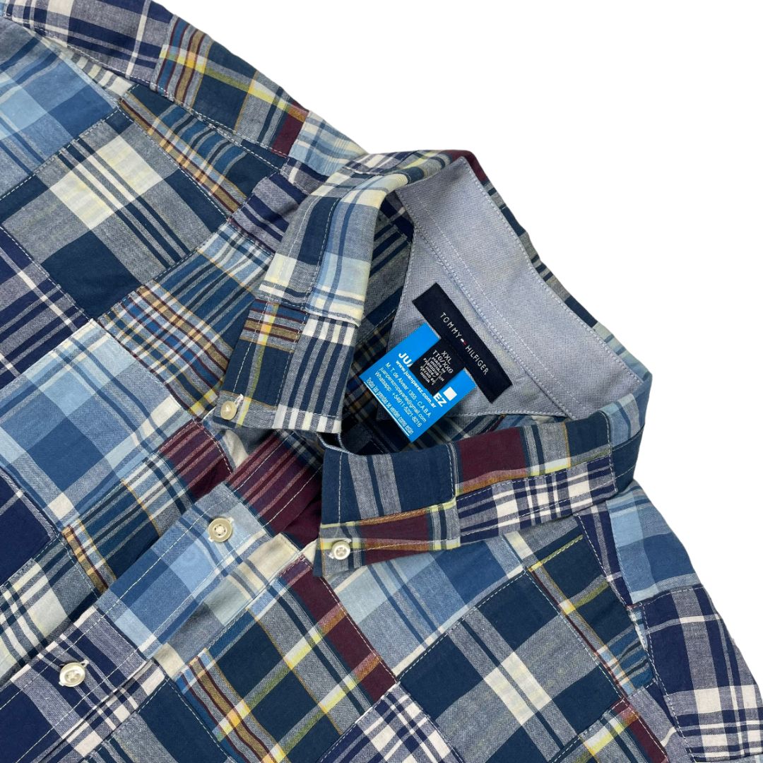Camisa Manga Corta TOMMY HILFIGER Color Varios Escoces Azul Talle XXL