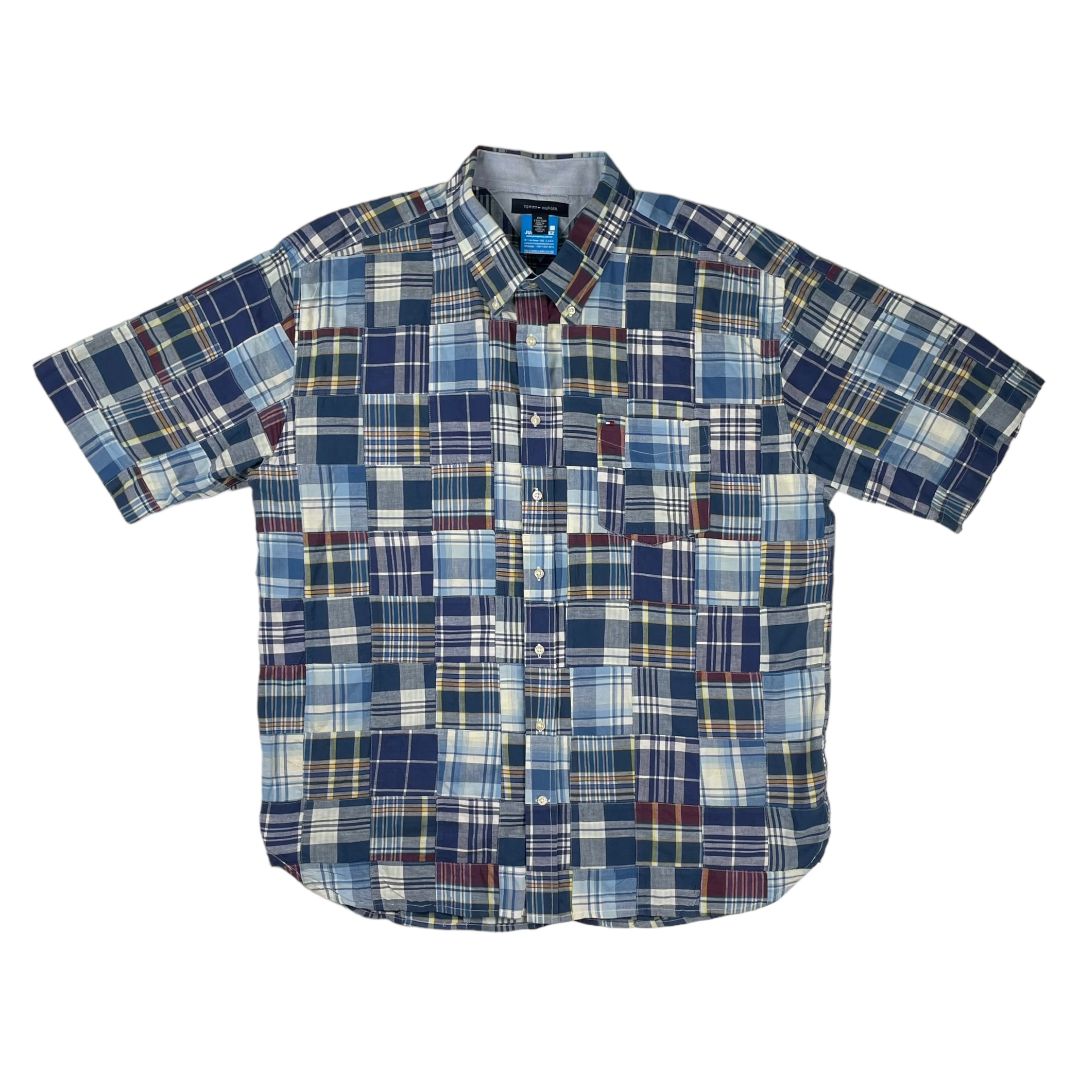 Camisa Manga Corta TOMMY HILFIGER Color Varios Escoces Azul Talle XXL
