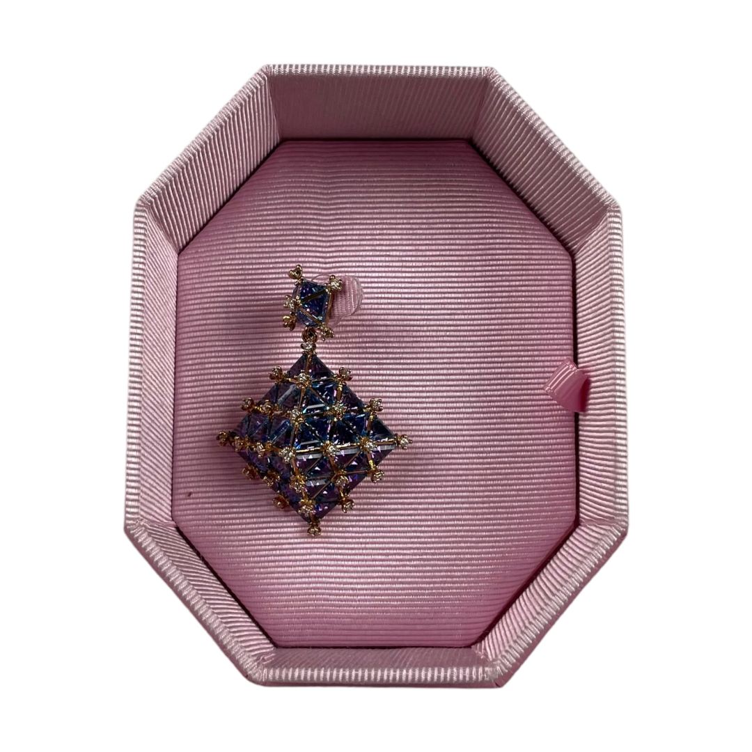 Aro X1 SWAROVSKI Color Violeta Talle Unico