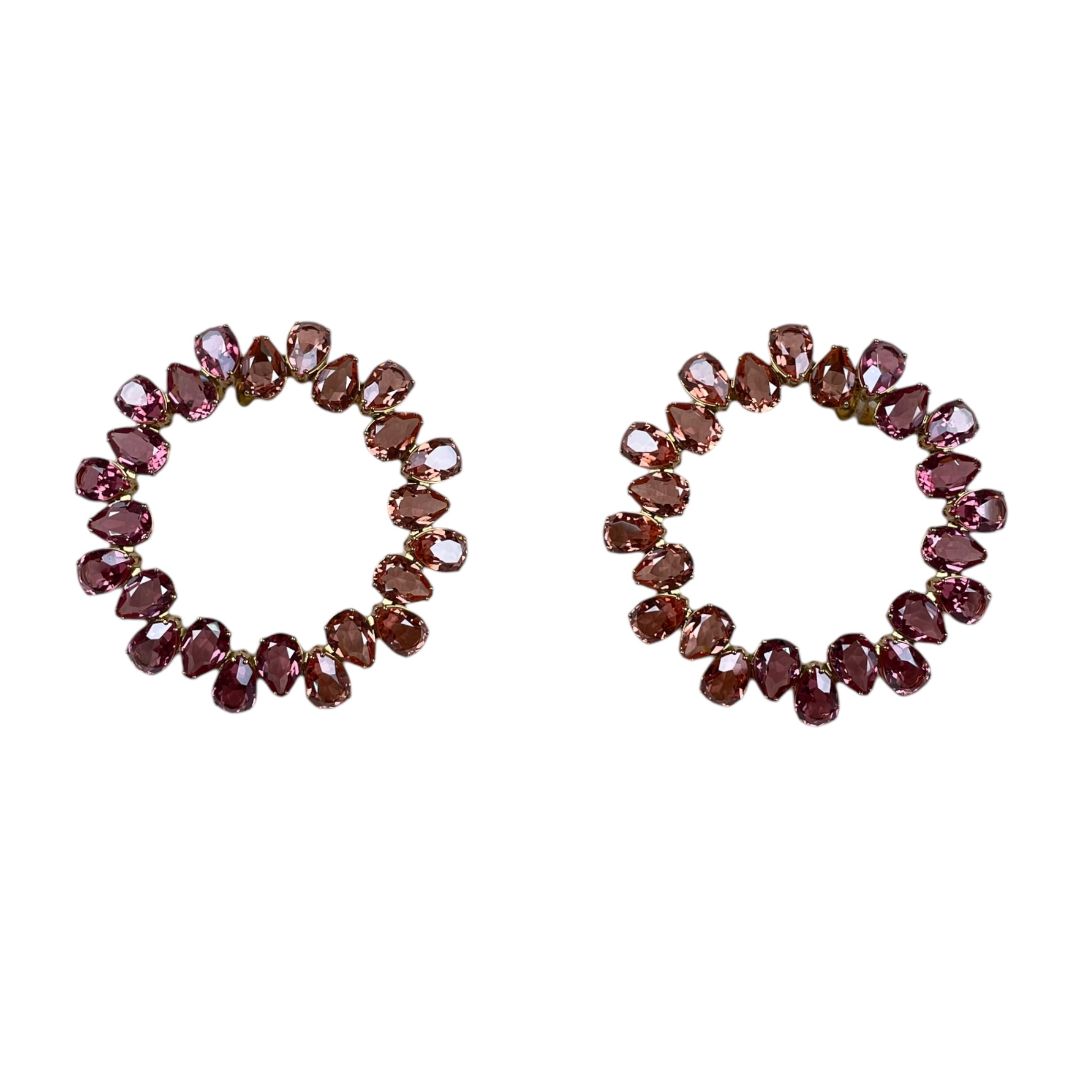 Aros SWAROVSKI Color Rosa Talle Unico