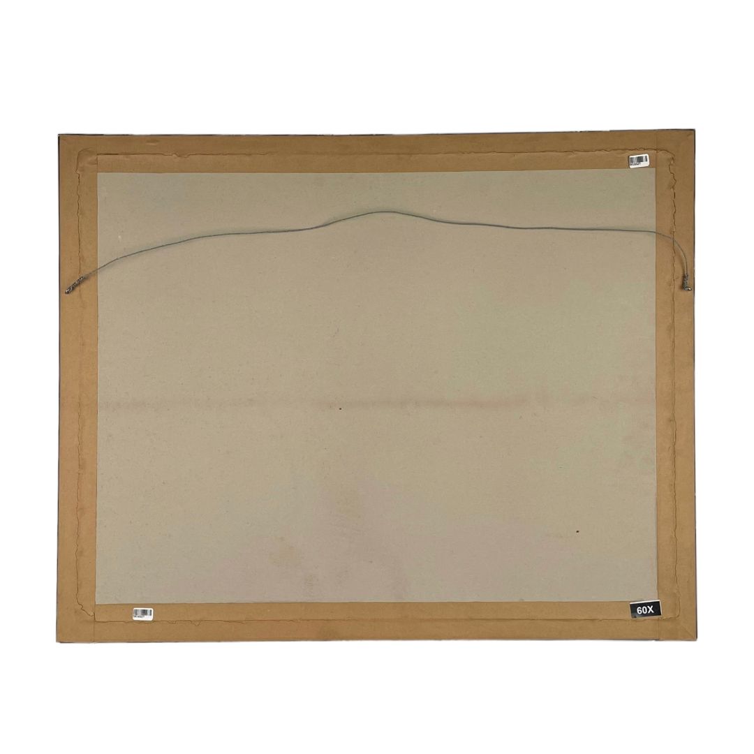 Arte con Vidrio Firmado PICASSO Estilo Cubismo Marco 60cm X 80cm Obra 49cm X 65cm