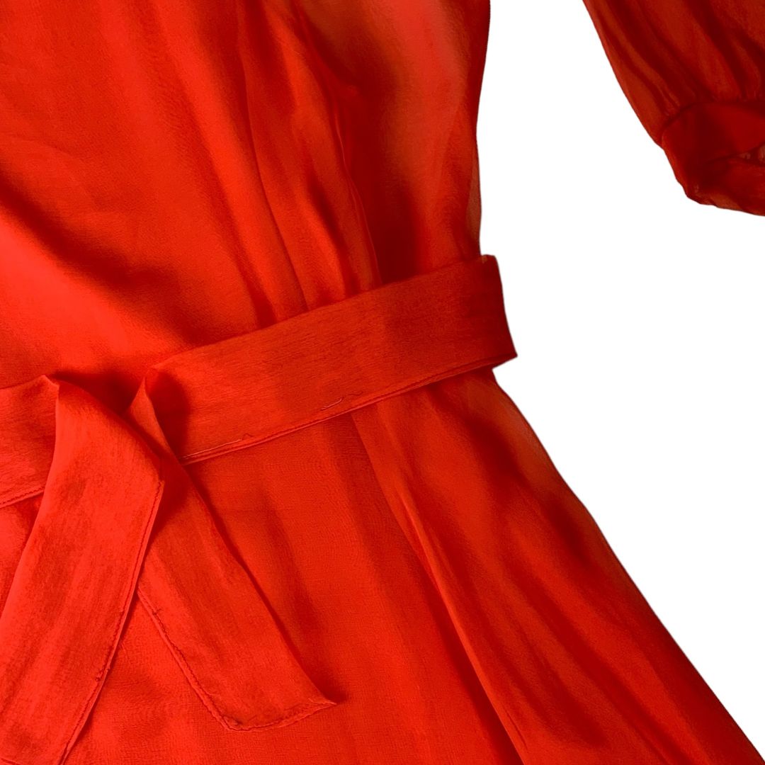 Vestido Manga Larga MENAGE A TROIS Color Rojo Talle 40