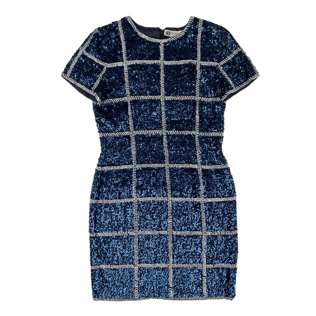 Vestido Manga Corta BALMAIN Color Azul Talle 10
