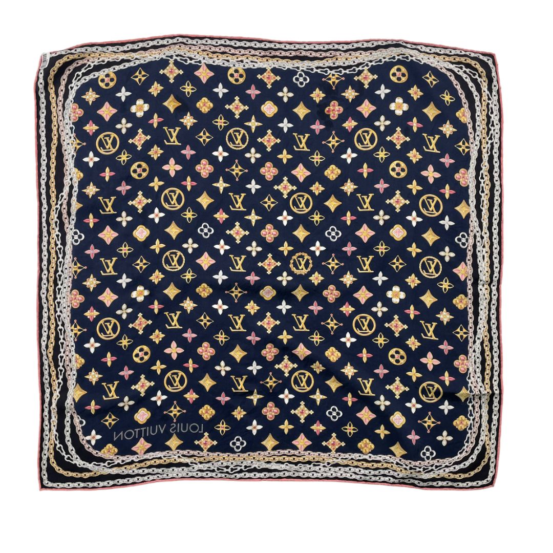 Pañuelo LOUIS VUITTON Color Varios Monograma Medida 63cm X 63cm