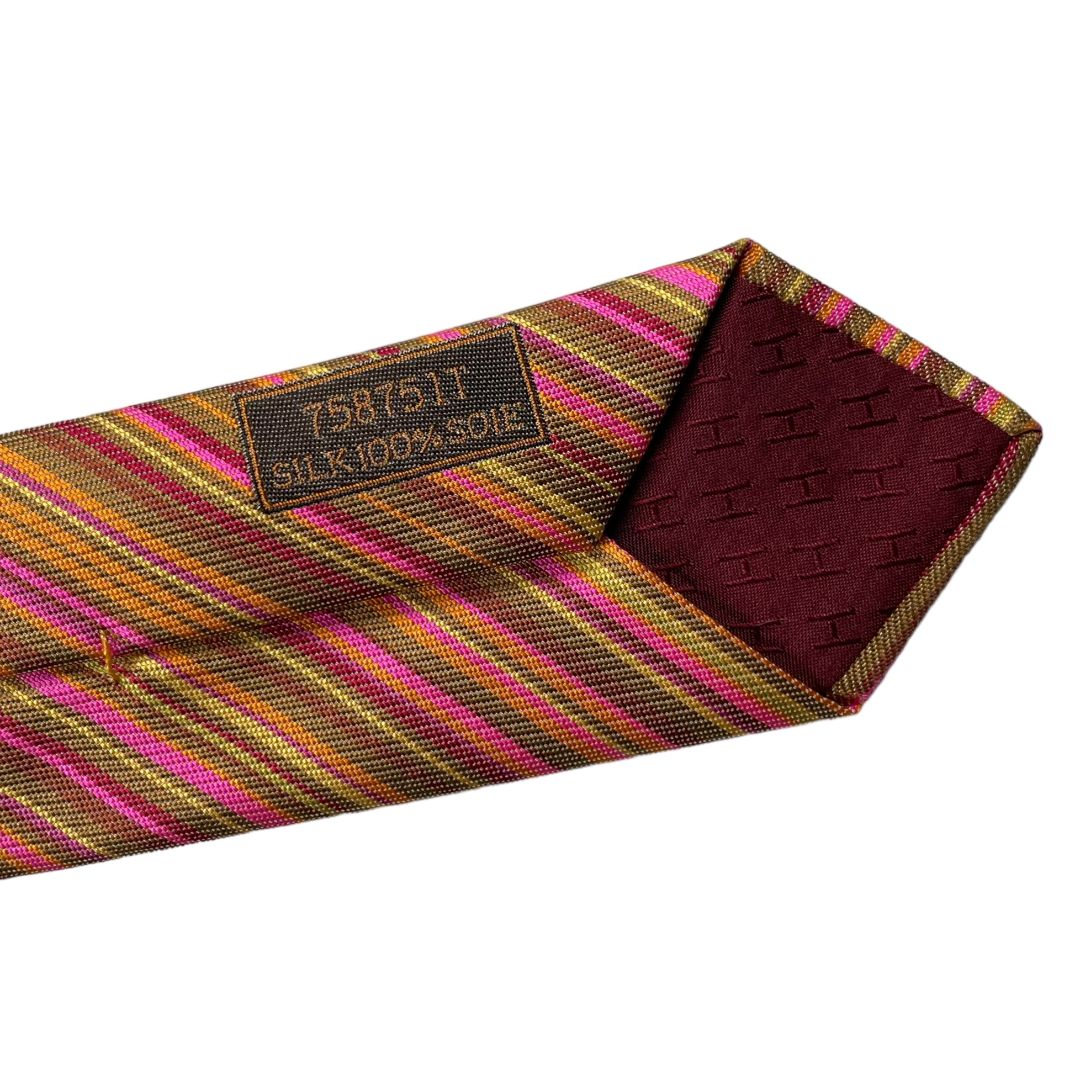 Corbata HERMES Color Varios Rayado Talle Unico