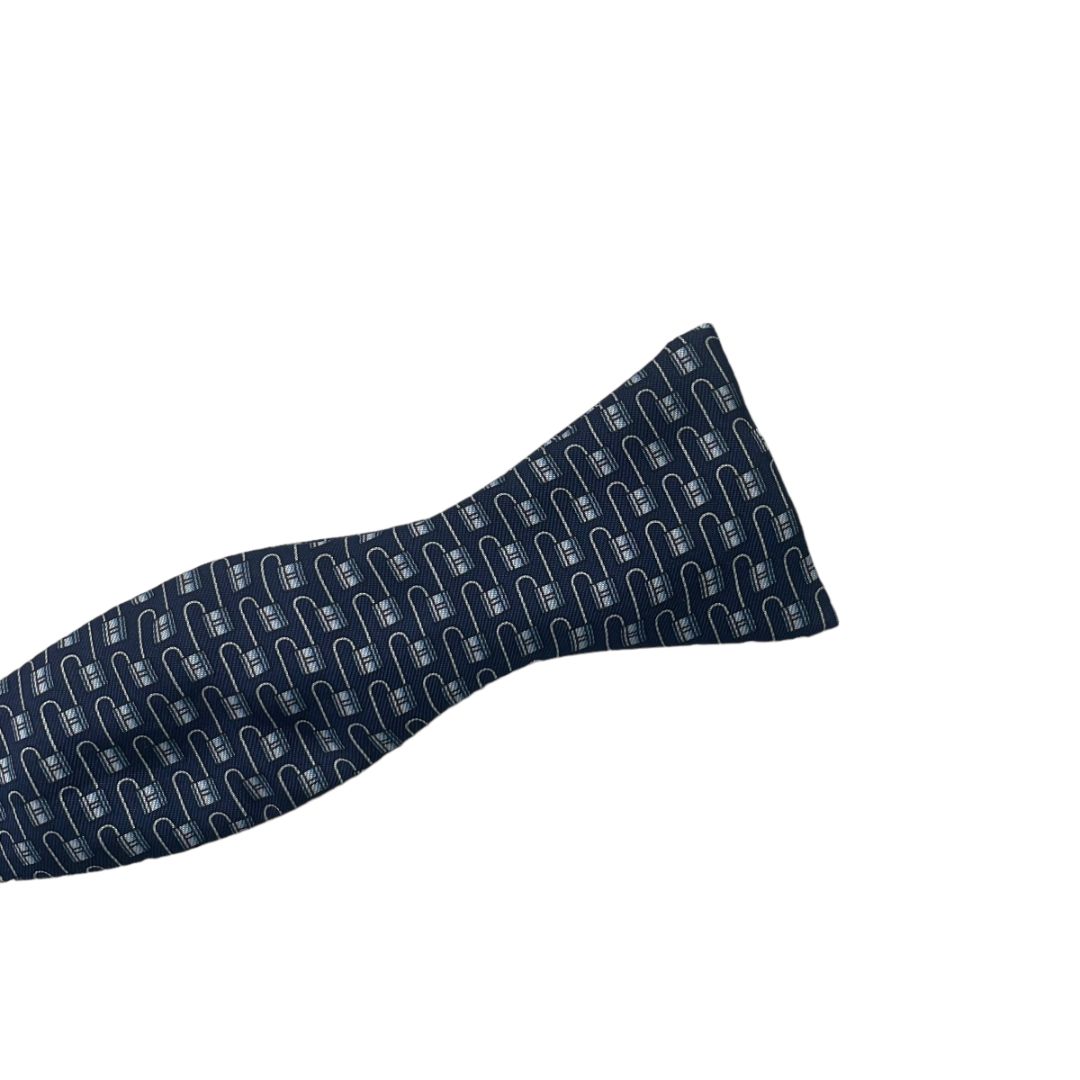 Moñito HERMES Color Azul y Gris Talle Unico