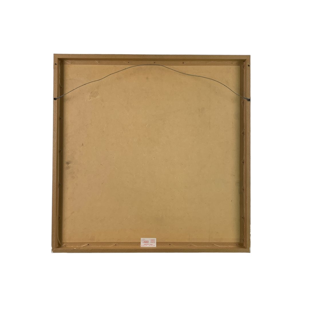 Arte con Vidrio ANONIMO Estilo Figurativo Marco 62 cm X 62 cm obra 58 cm X 58 cm