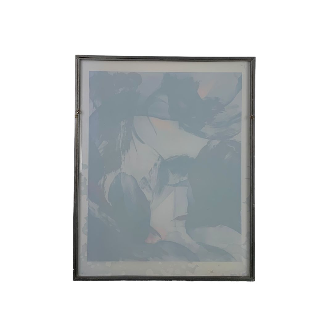 ANONIMO Arte con Vidrio Estilo Abstracto Marco 58 cm X 46 cm Obra 55 cm X 44 cm