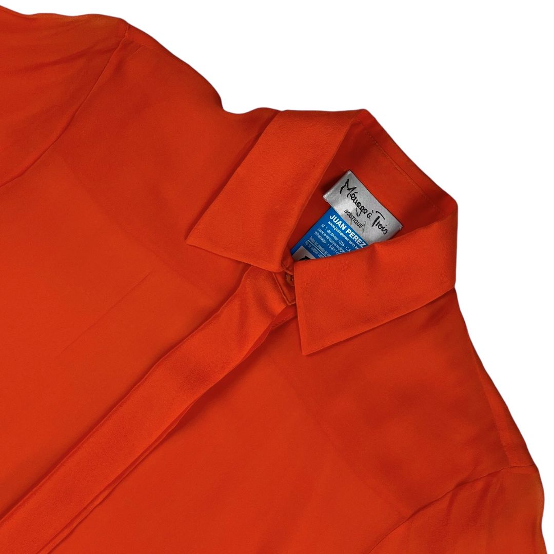 Camisa Manga Larga MENAGE A TROIS Color Naranja Talle M