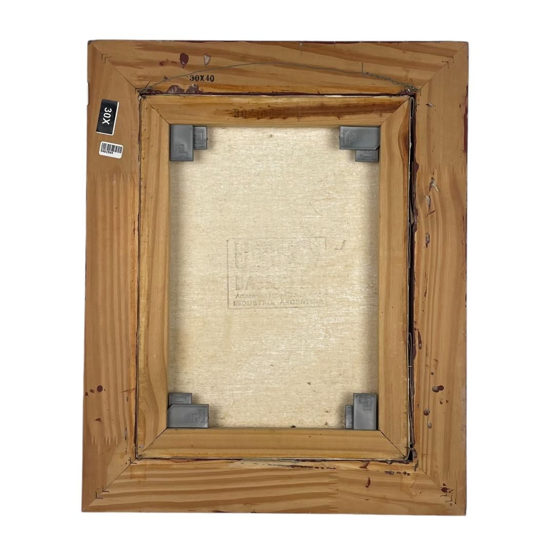 Arte sin Vidrio ANONIMO Estilo Paisajismo Obra 39 cm X 29 cm Marco 52 cm X 41 cm