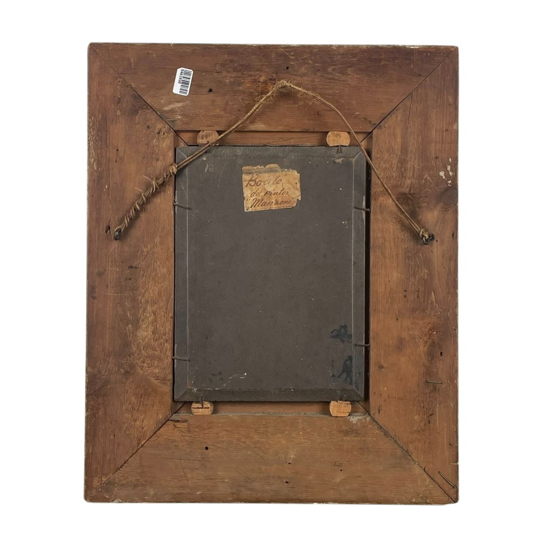 Arte sin Vidrio ANONIMO Estilo Retrato Obra 25 cm X 16 cm Marco 44 cm X 35 cm