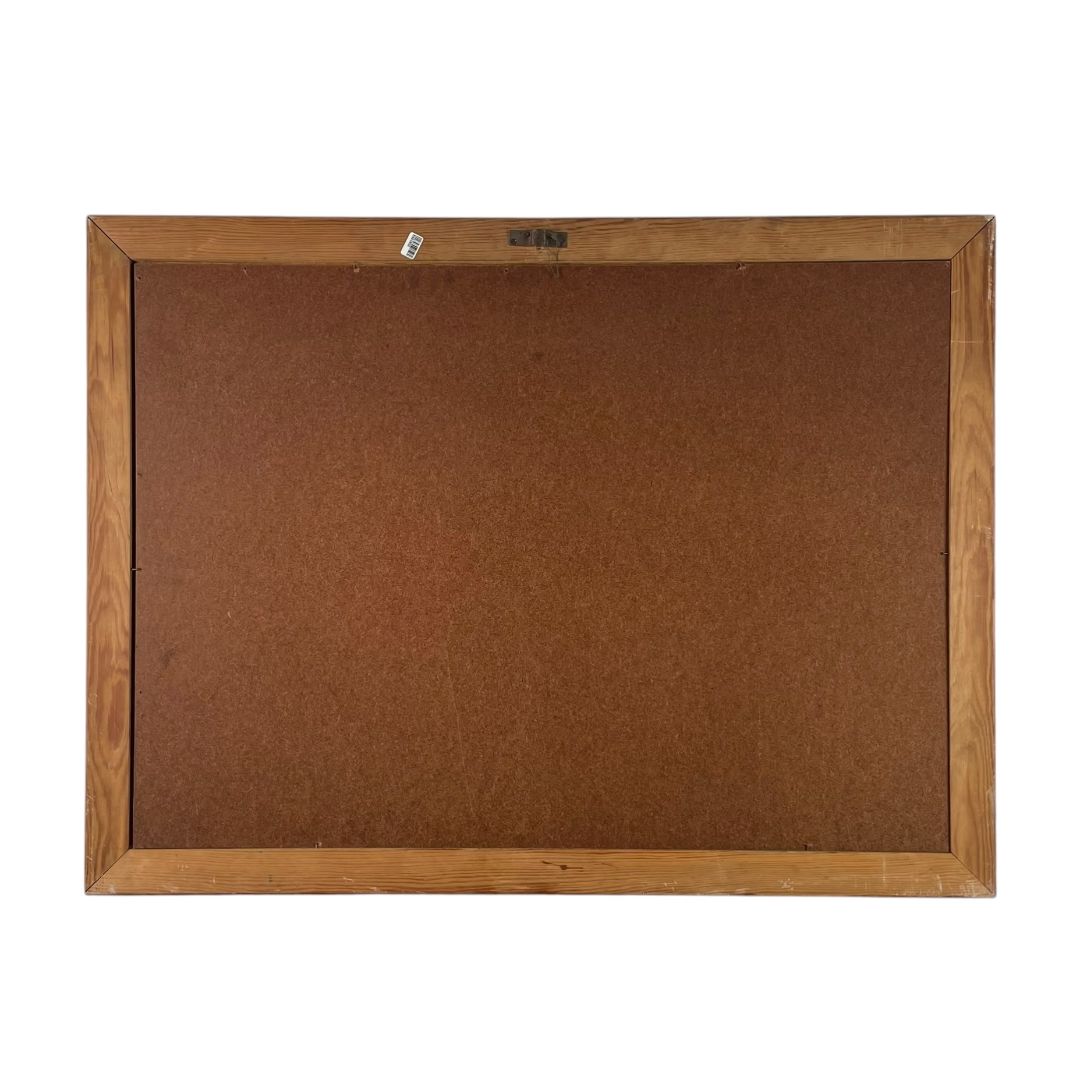 Arte con Vidrio ANONIMO Estilo Figurativo Obra 44 cm X 68 cm Marco 70 cm X 92 cm