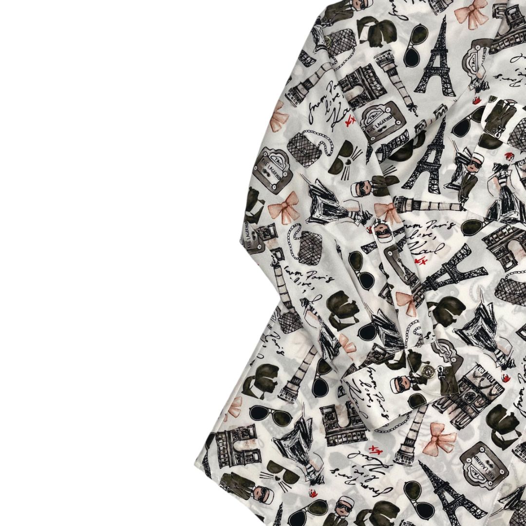 Camisa Manga Larga LAGERFELD Color Varios Estampado Talle M