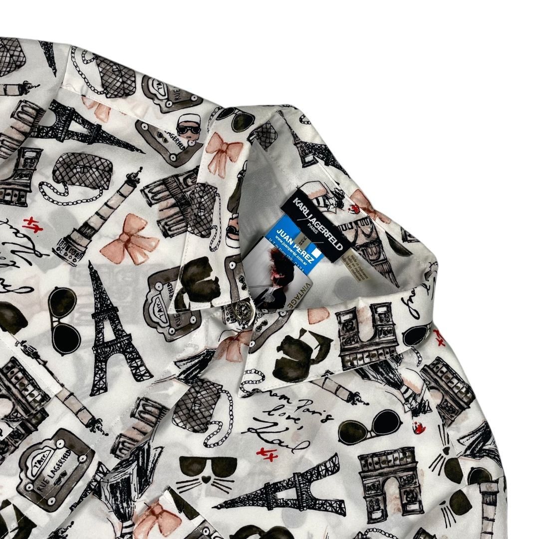Camisa Manga Larga LAGERFELD Color Varios Estampado Talle M