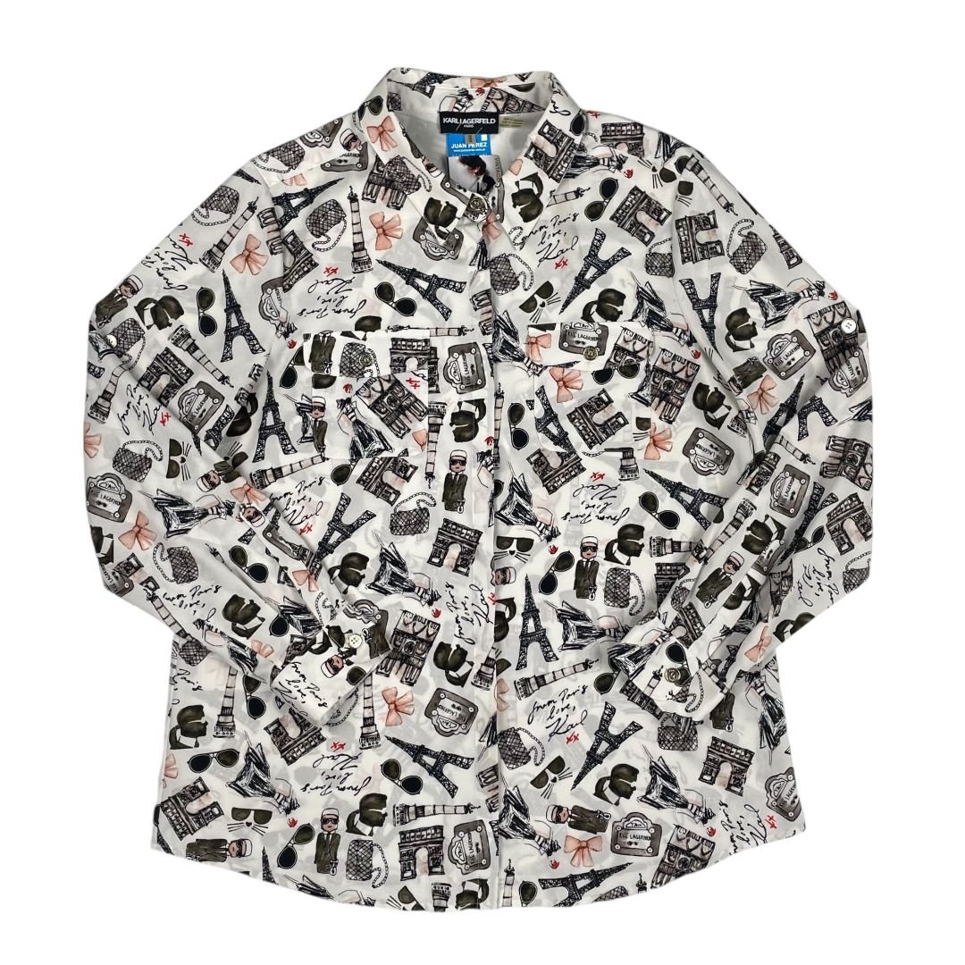 Camisa Manga Larga LAGERFELD Color Varios Estampado Talle M