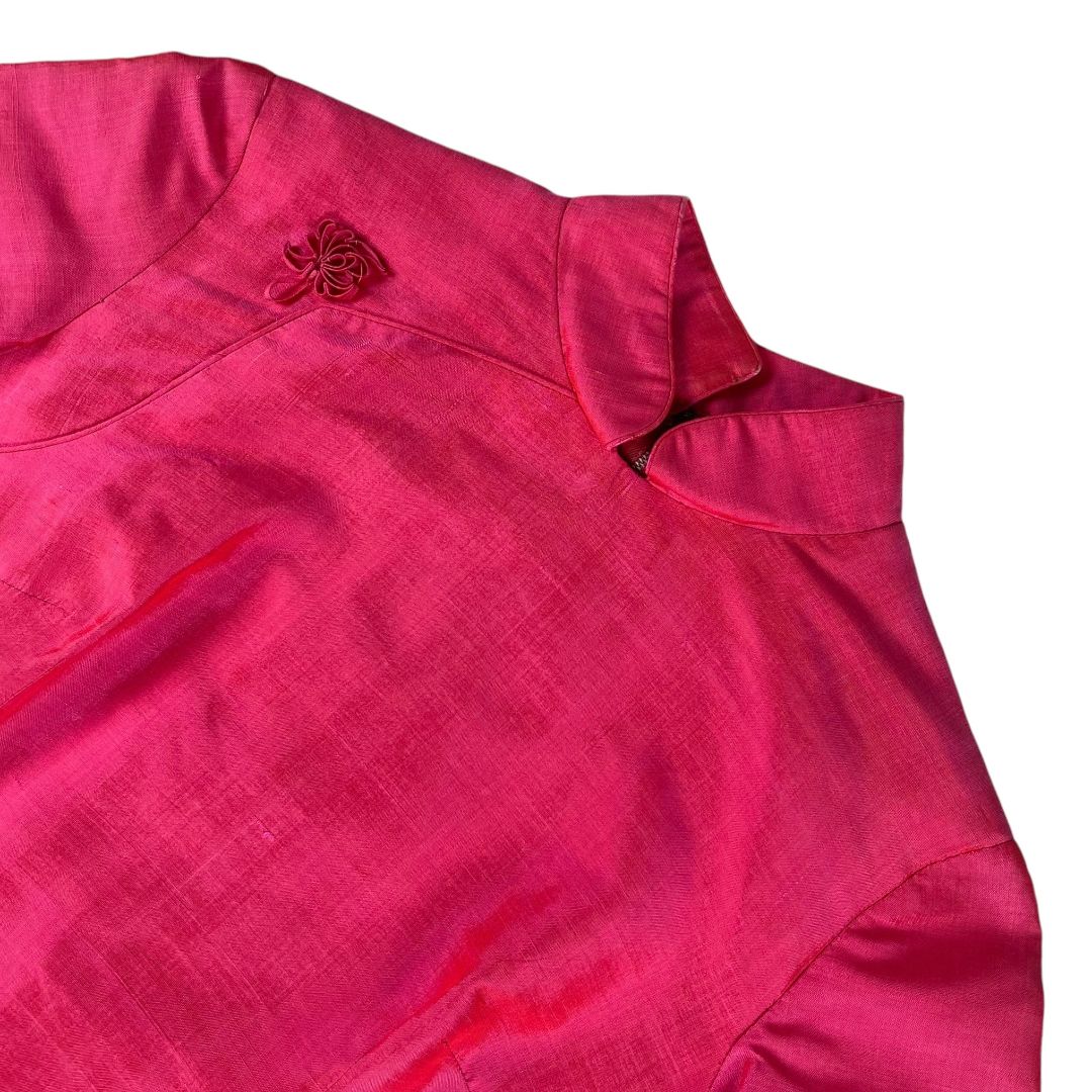 Vestido Manga Corta SIN MARCA Color Fucsia Talle 10