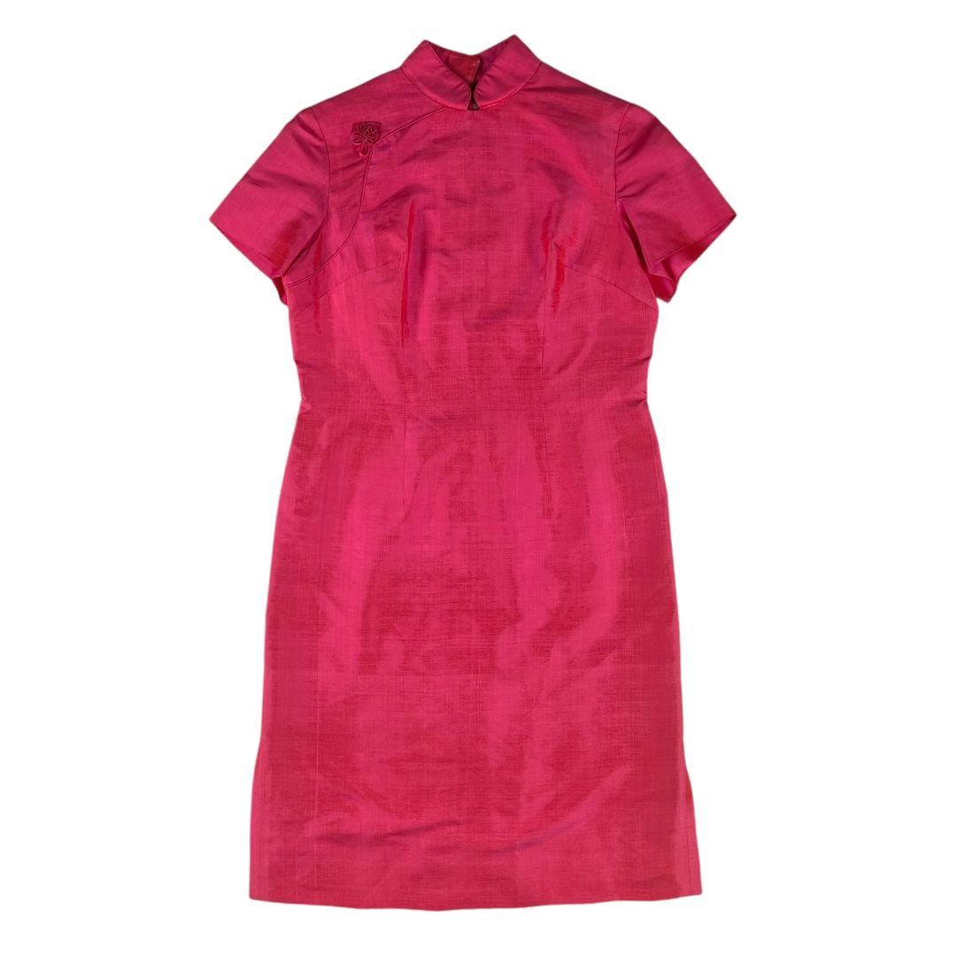 Vestido Manga Corta SIN MARCA Color Fucsia Talle 10