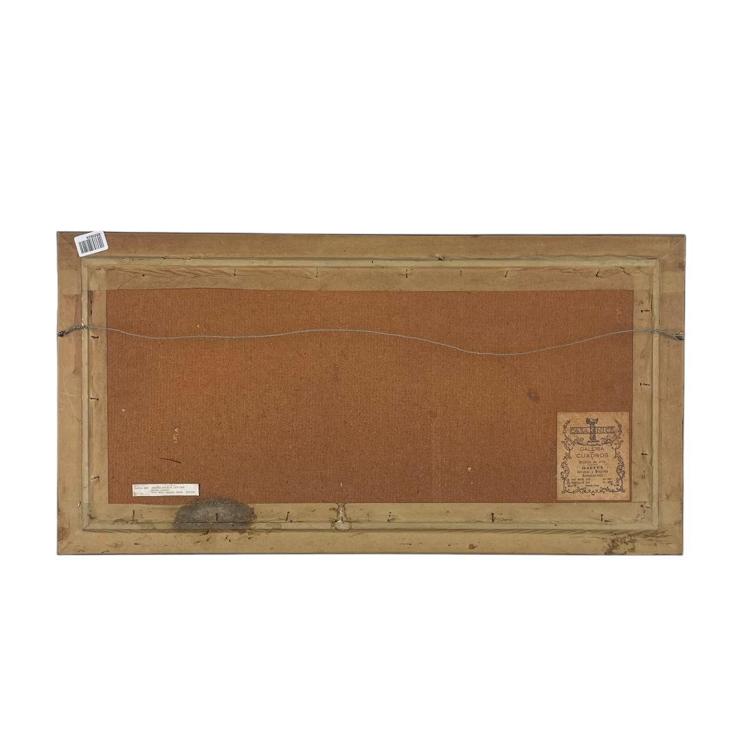 Arte sin Vidrio ANONIMO Estilo Figurativo Obra 24 cm X 53 cm Marco 31 cm X 61 cm