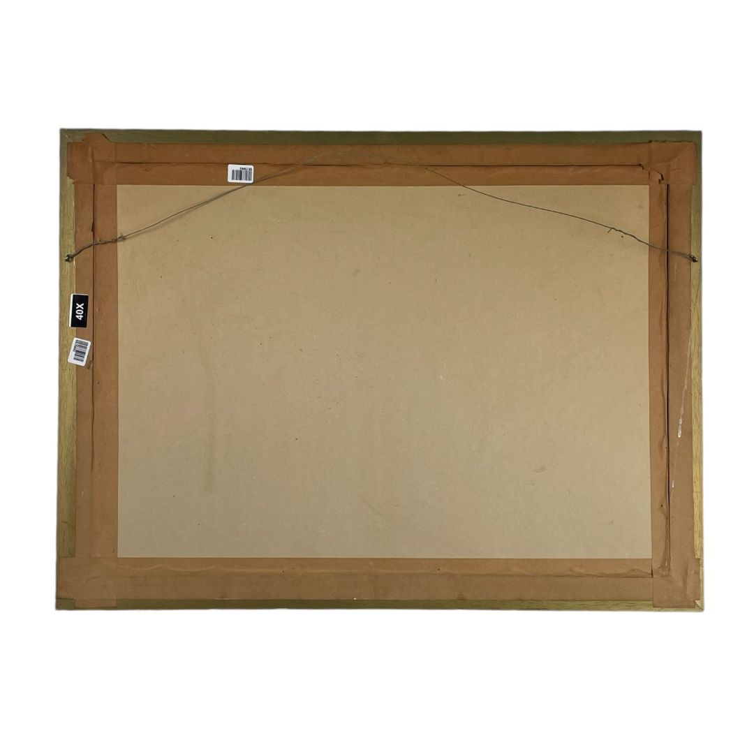 Arte con Vidrio M.REYNOSO Estilo Naturaleza Muerta Obra 36 cm X 55 cm Marco 55 cm X 73 cm