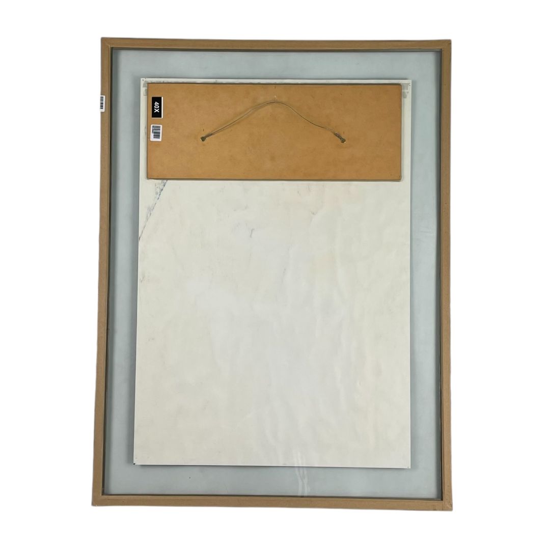 Arte con Vidrio ANONIMO Estilo Naturaleza Muerta Obra 68 cm X 48 cm Marco 82 cm X 62 cm