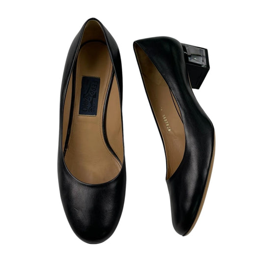 Zapato Taco Bajo  FERRAGAMO  Color Negro Talle 40