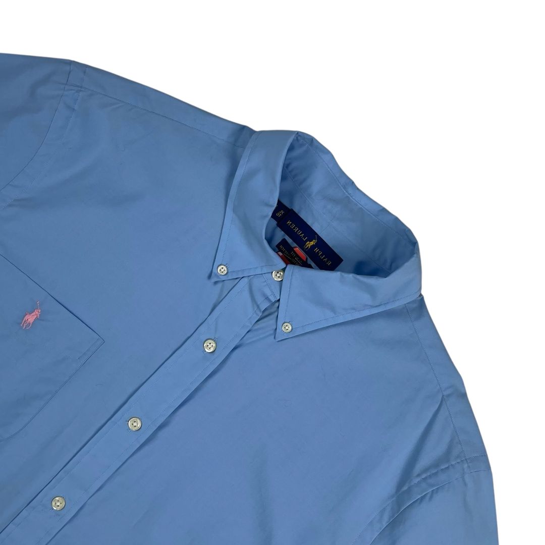 Camisa Manga Corta RALPH LAUREN Color Celeste Talle XL