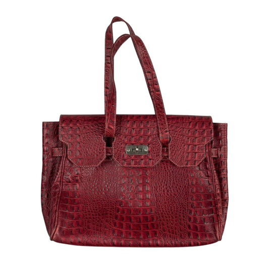 Cartera  LAS PEPAS  Color Rojo Medida 33cm X 25cm