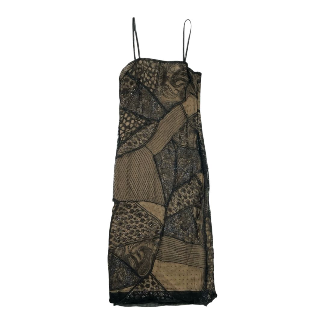 Vestido Sin Manga EL CAMARIN Color Varios Beige Y Negro Talle M