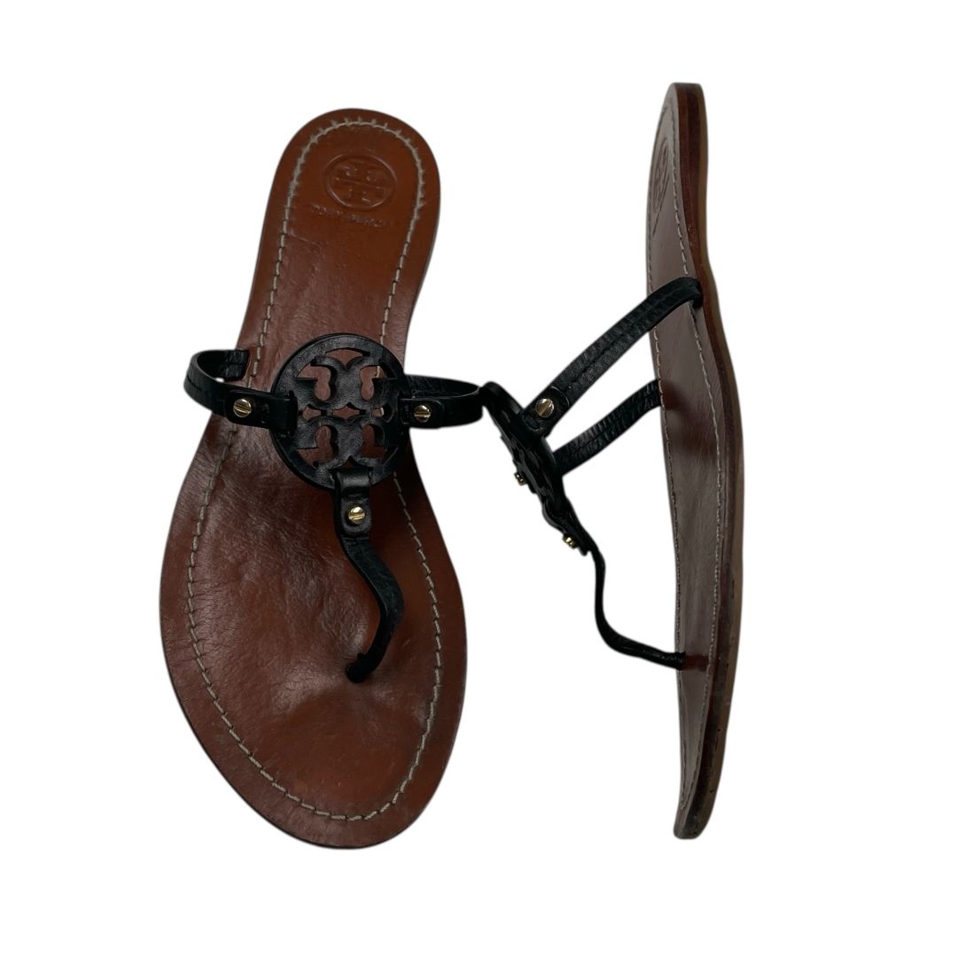 Ojotas TORY BURCH Color Negro Y Marron Talle 38
