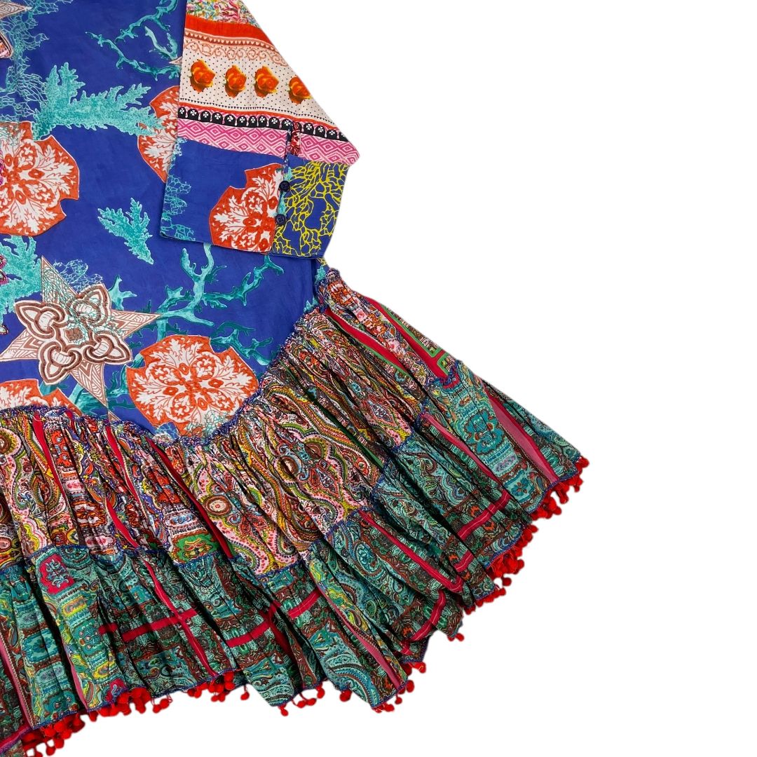 Blusa Manga Corta ANTICA SARTORIA Color Varios Estampado Talle 1