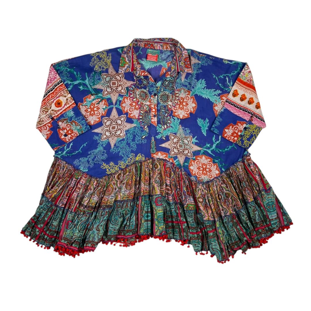 Blusa Manga Corta ANTICA SARTORIA Color Varios Estampado Talle 1