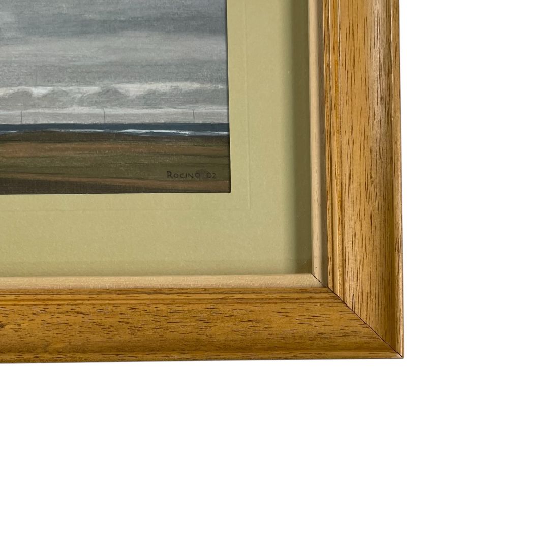 Arte con Vidrio ROCINO Estilo Paisajismo Obra 14 cm X 78 cm Marco 29 cm X 95 cm