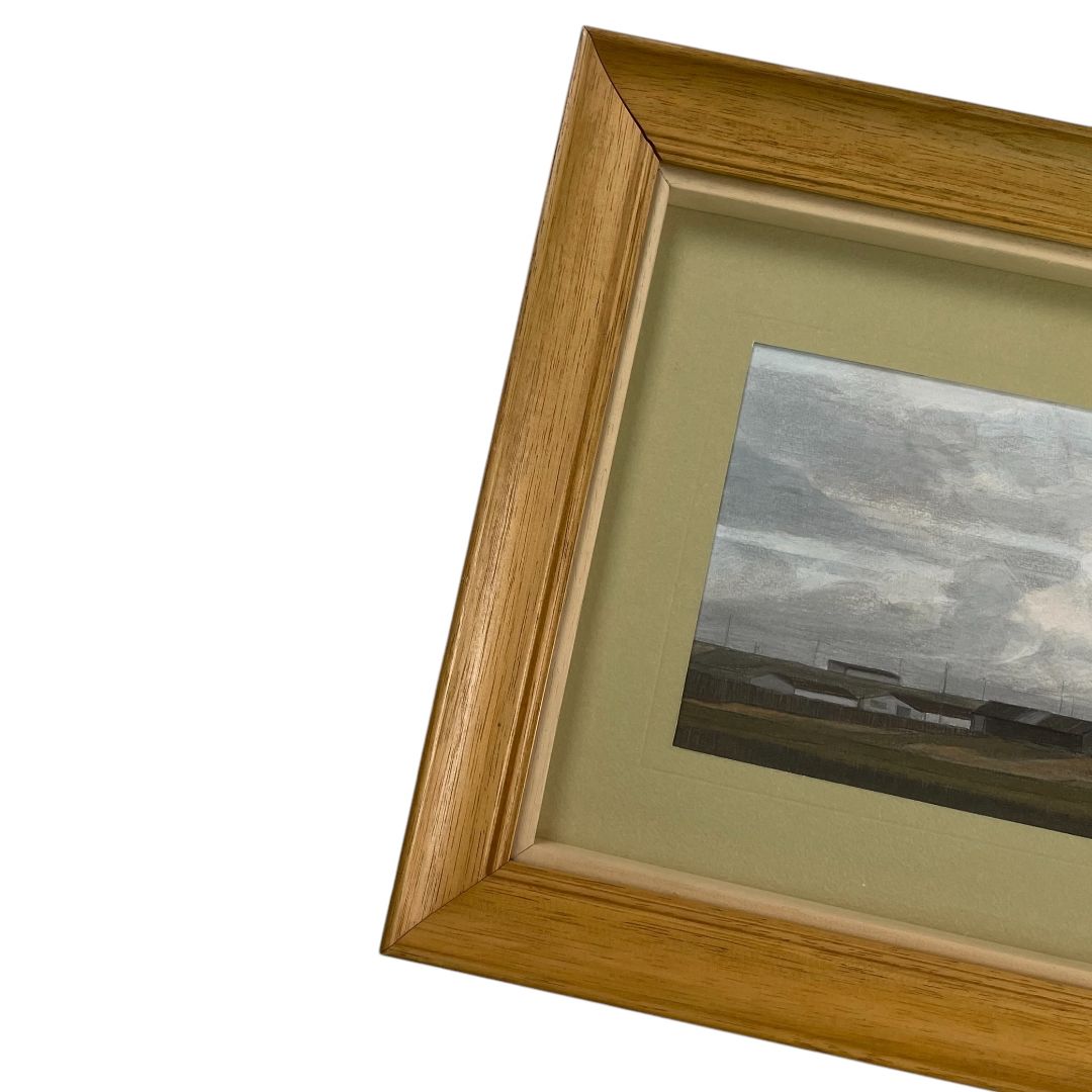Arte con Vidrio ROCINO Estilo Paisajismo Obra 14 cm X 78 cm Marco 29 cm X 95 cm