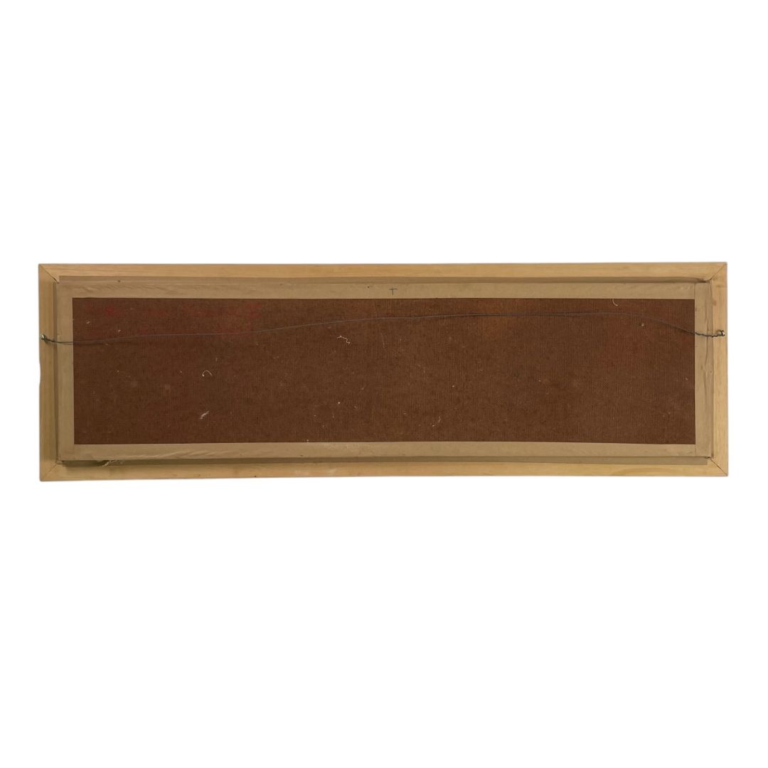 Arte con Vidrio ROCINO Estilo Paisajismo Obra 14 cm X 78 cm Marco 29 cm X 95 cm