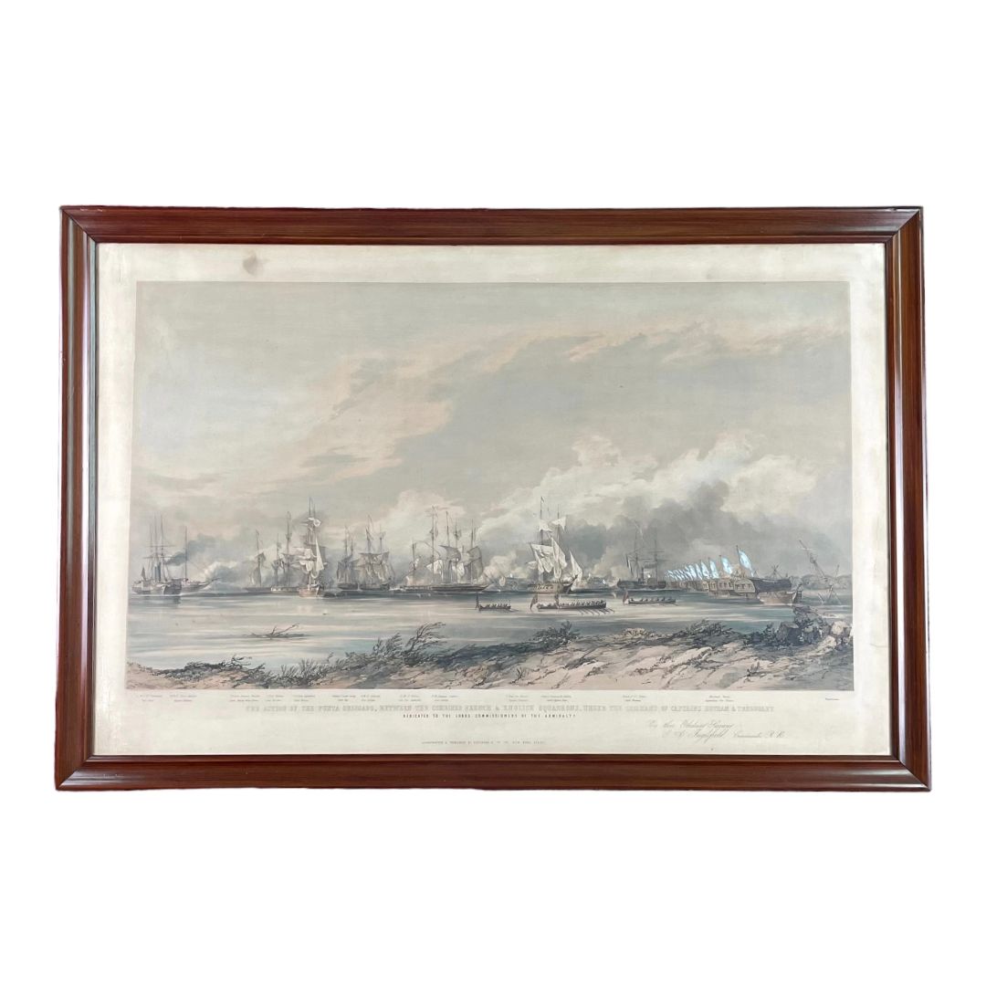 Arte con Vidrio DICKINSON Estilo Figurativo Obra 49 cm X 87 cm Marco 70 cm X 104 cm