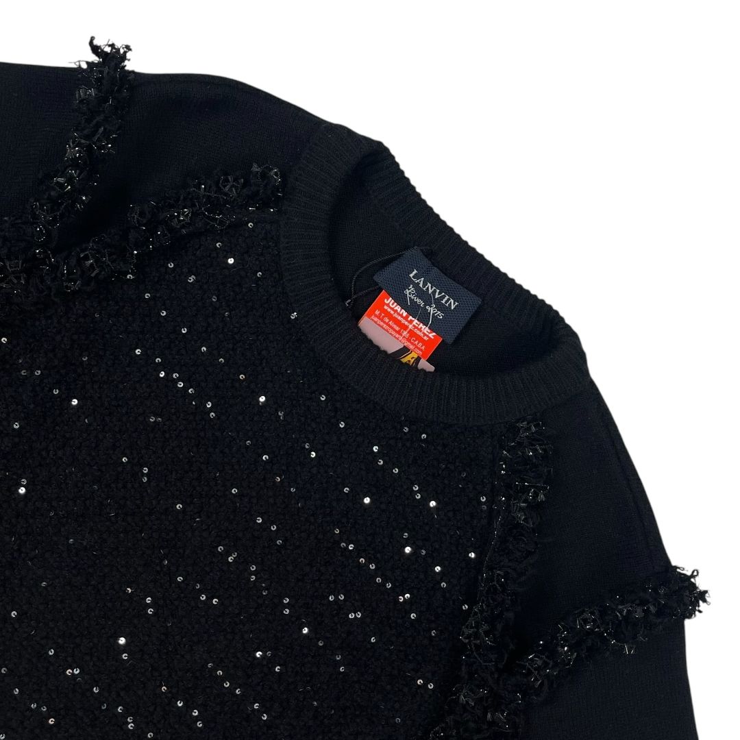 Sweater Manga Corta LANVIN Color Negro Talle M
