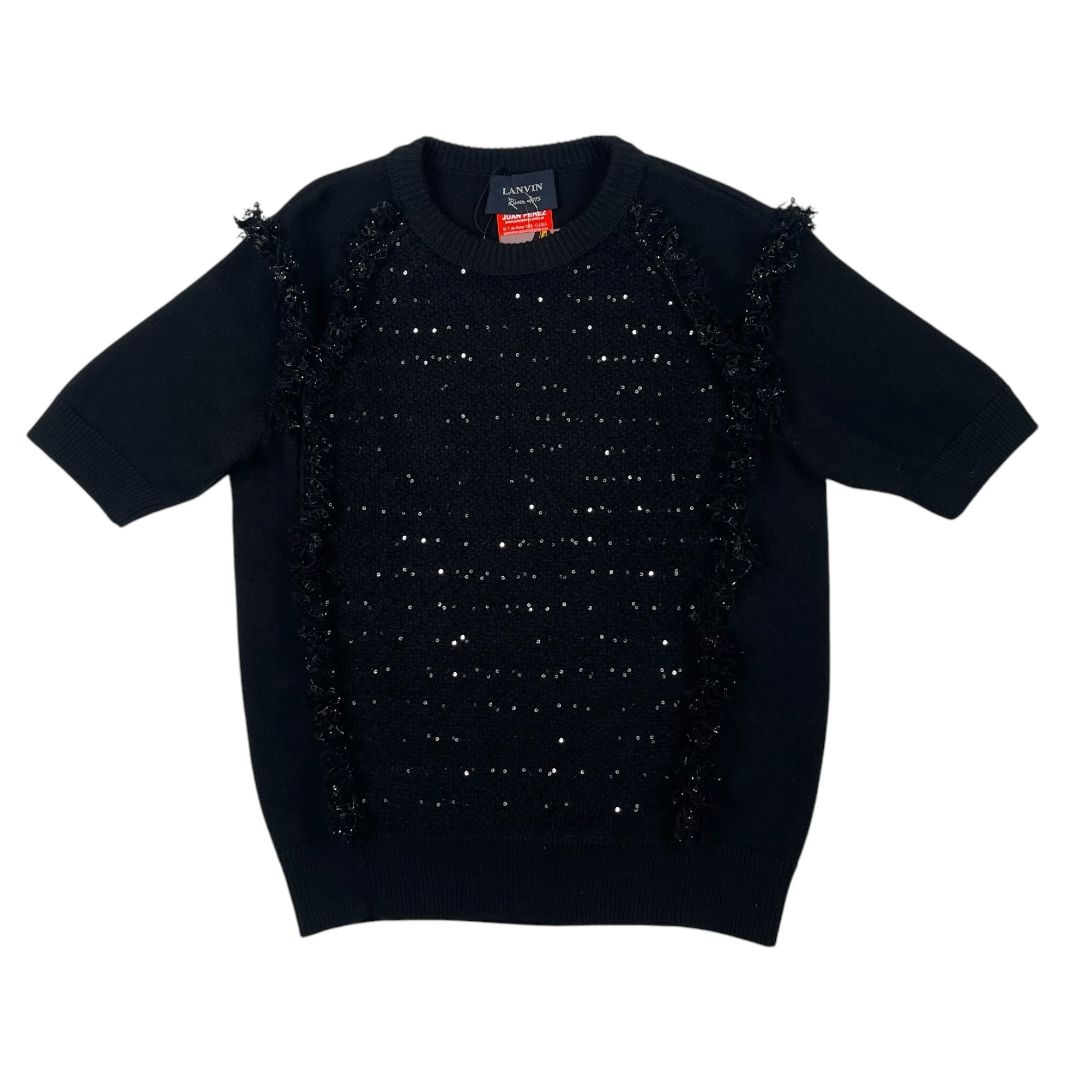 Sweater Manga Corta LANVIN Color Negro Talle M
