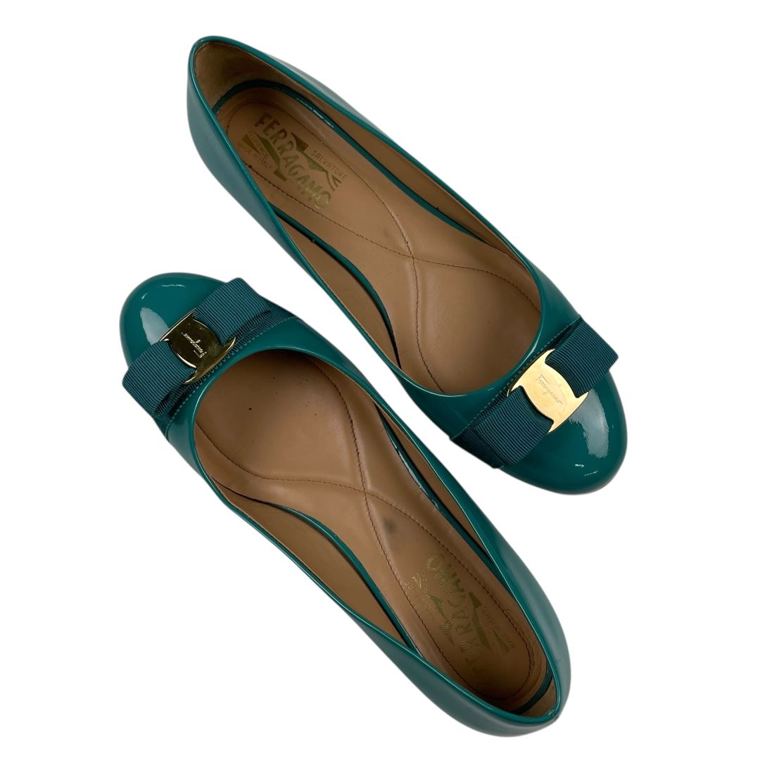 Ballerina FERRAGAMO Color Turquesa Talle 9