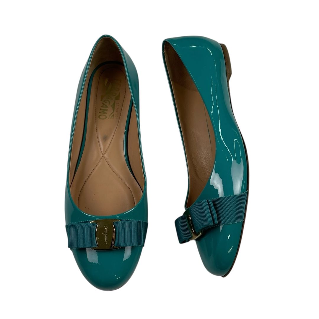 Ballerina FERRAGAMO Color Turquesa Talle 9