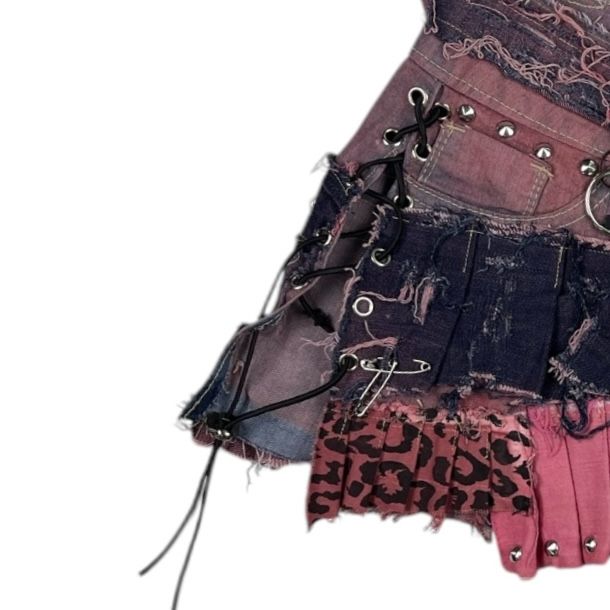 Pollera Mini CHIMBITA Color Rosa Talle M
