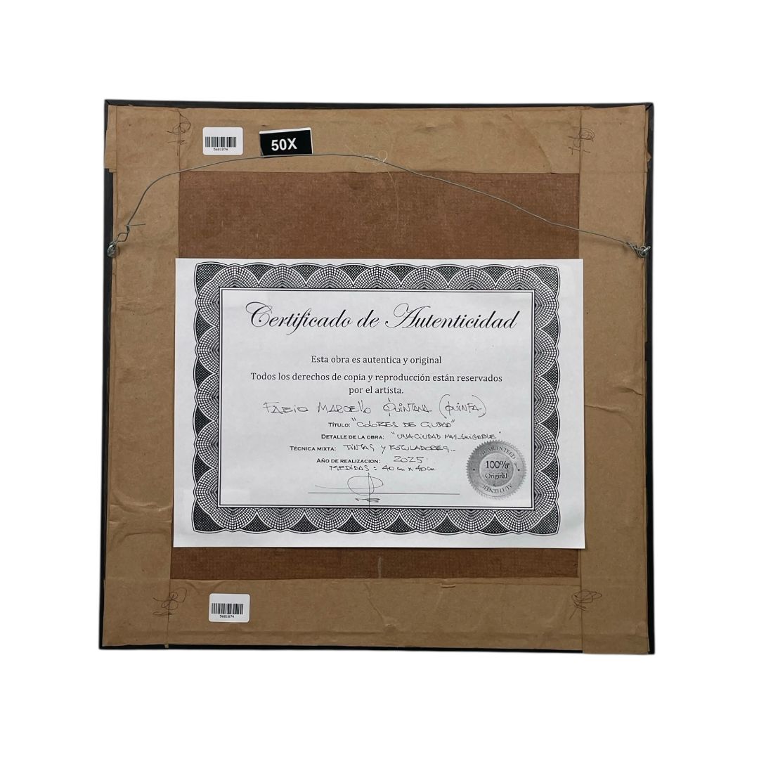 Arte con Vidrio FABIO MARCELO QUINTANA Estilo Abstracto Medida 40cm X 40cm