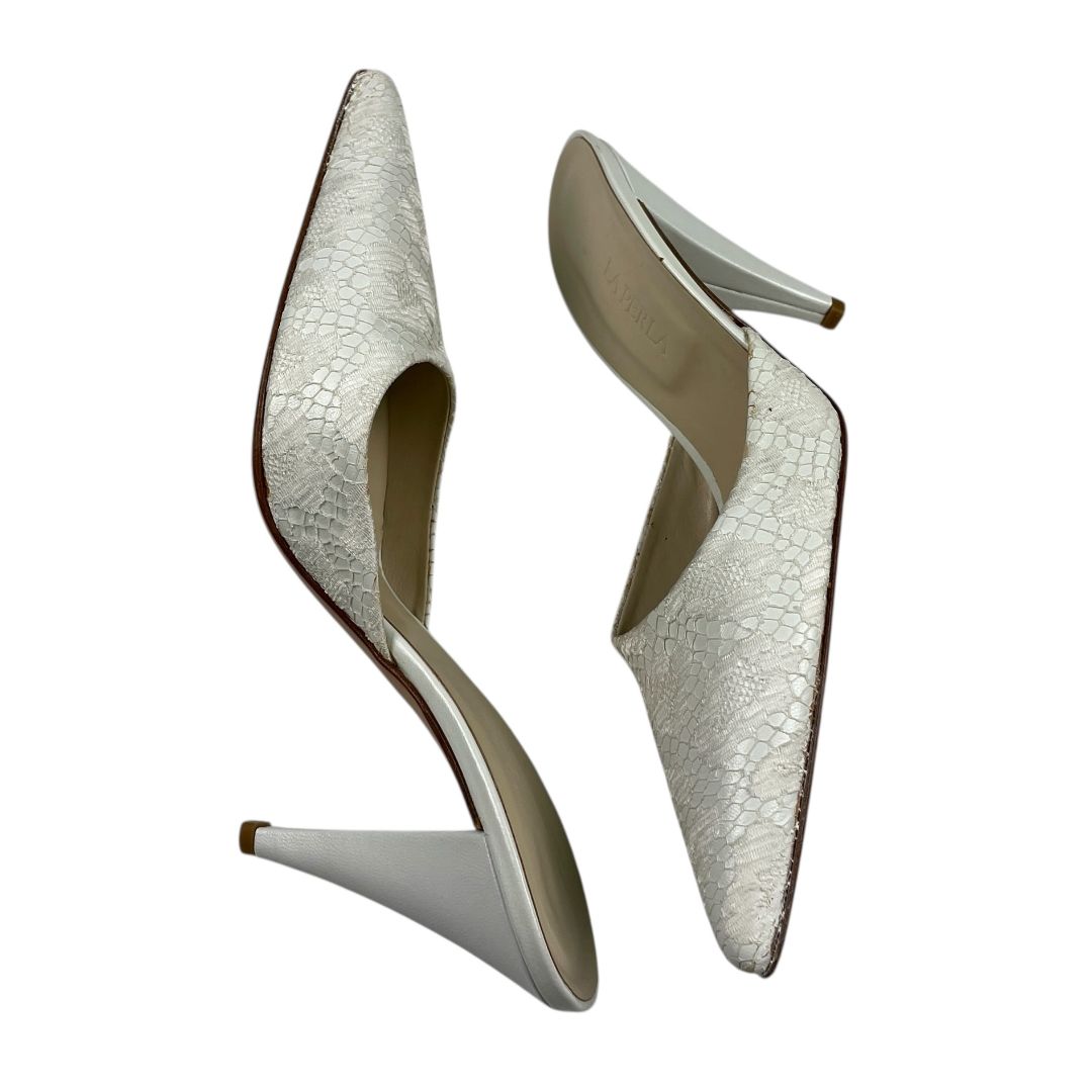 Zapato Taco Alto LA PERLA Color Blanco Talle 39