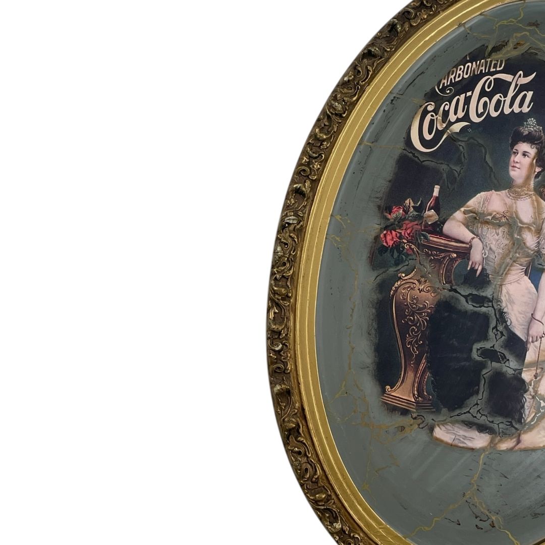 Arte con Vidrio ANONIMO Estilo Publicitarios Obra 50 cm X 38 cm Marco 69 cm X 48 cm