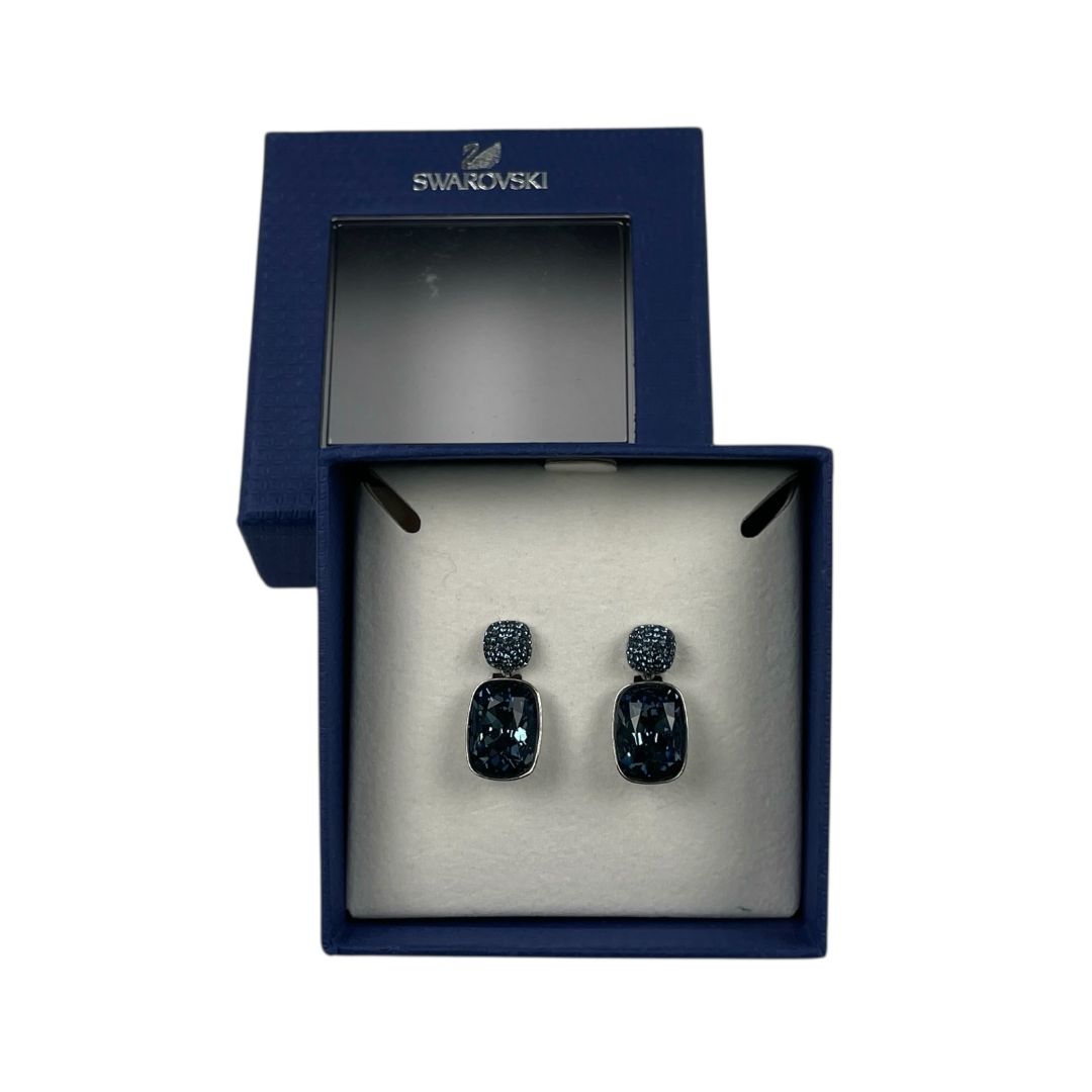 Aros SWAROVSKI Color Celeste Talle Unico